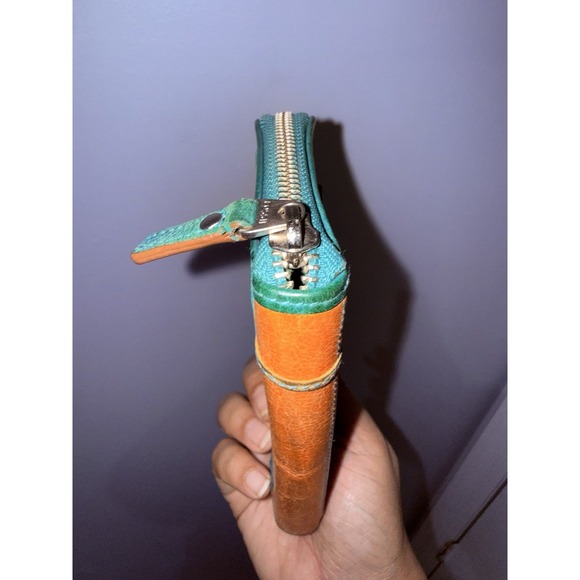 Fossil Birdhouse Wallet Teal Green Snap Button Credit Cards Bill Coins ID L - Picture 6 of 7